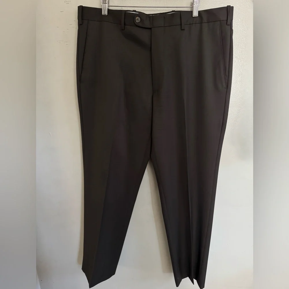 JB Britches men’s made in Italy worsted wool Dark Brown Torino pants 36 hemmed